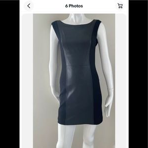 Alice and Olivia Sleeveless leather dress with fabric size xs